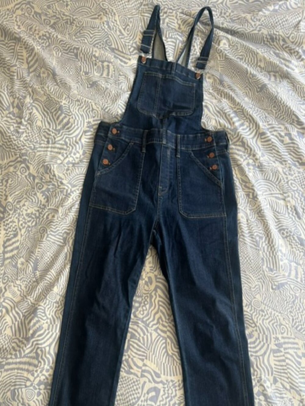 Madewell Bib Front Overalls/Dungarees, StraightLegs i Judd Wash Size L. NWT
